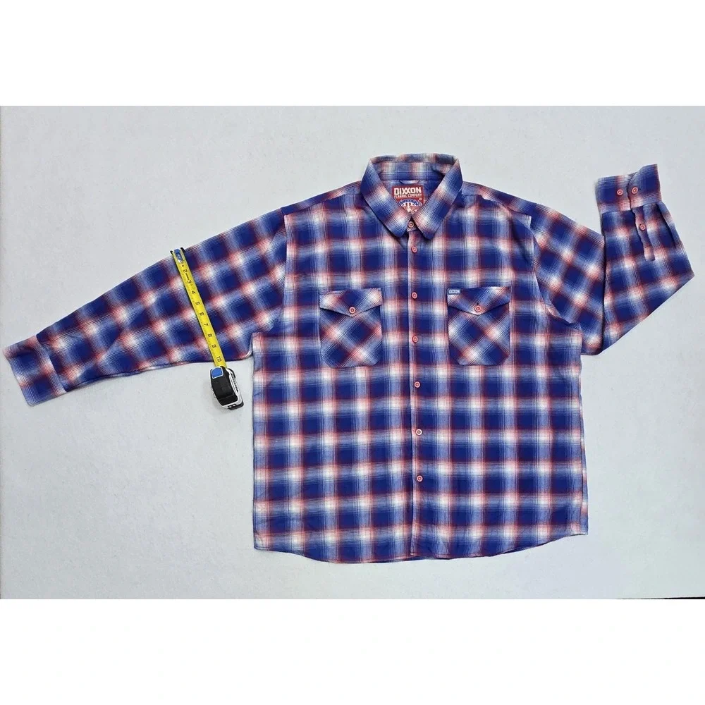 Dixon Flannel Company Glory Long Sleeve Flannel Red White Blue Mens Size 4XL - Picture 15 of 15